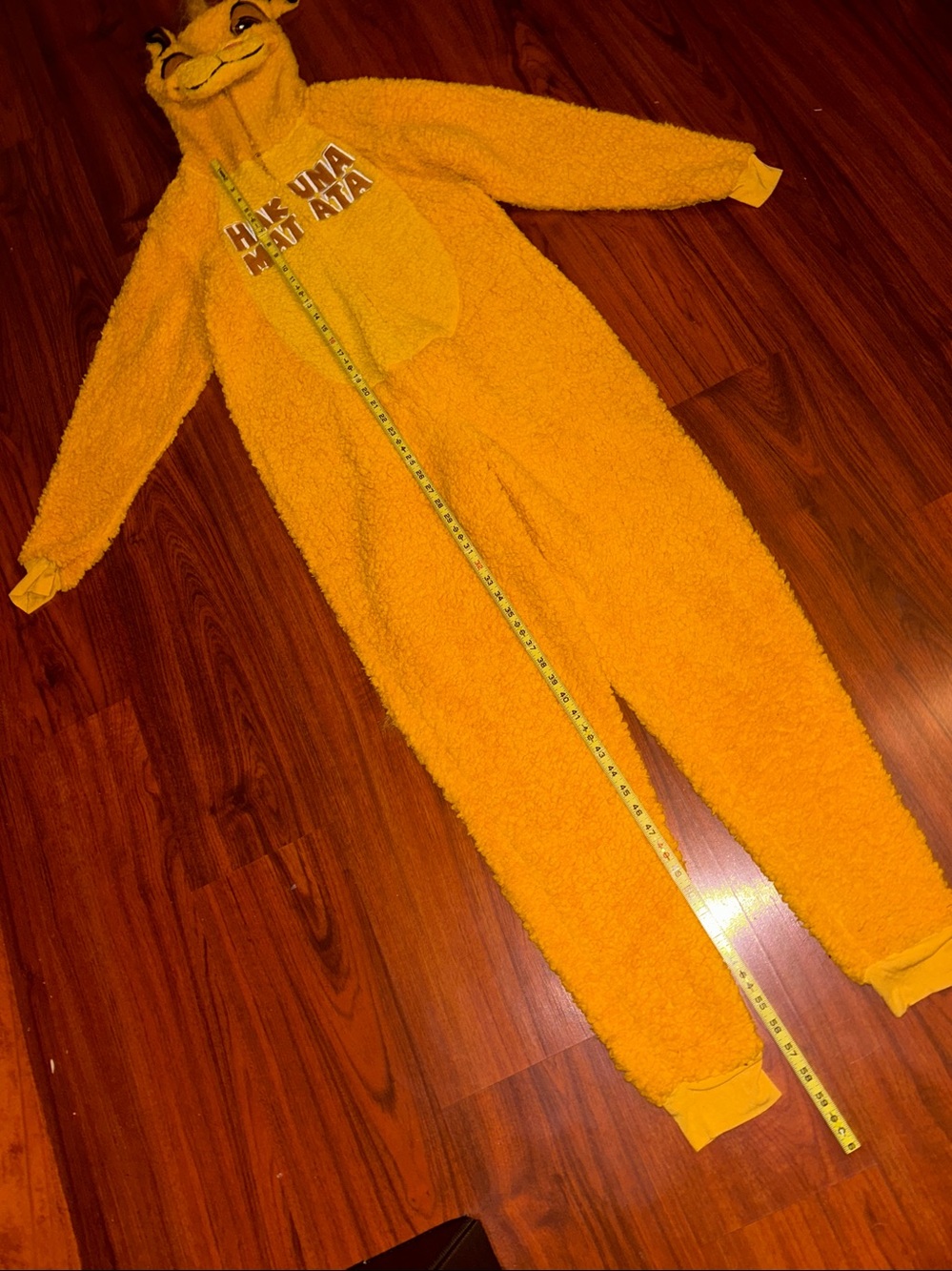 Disney The Lion King "Hakuna Matata" Simba Sherpa Onesie Suit sz L - Picture 4 of 14